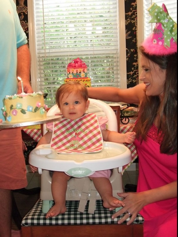 Brittain with her mommy and daddy