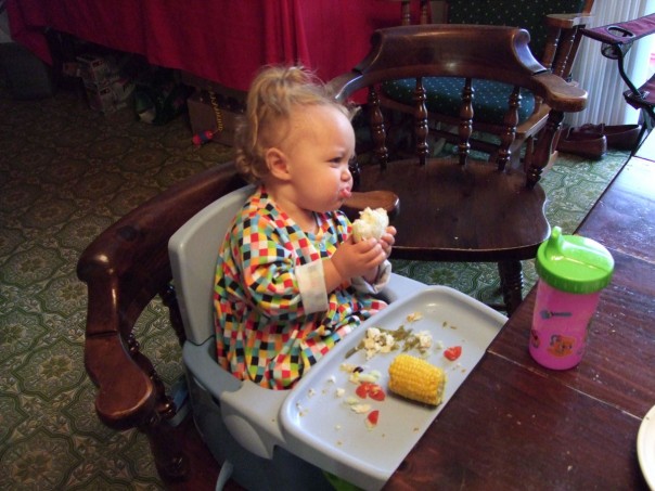 Enjoying a Christmas feast