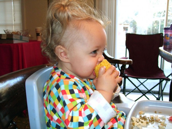 First time eating corn on the cob