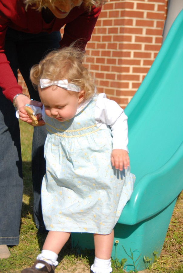 Sliding (notice the cookie)