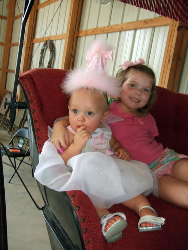 Megan being sweet to her cousin