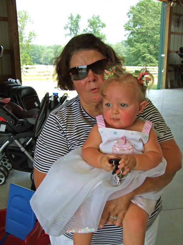 Grandma and the over-heated birthday girl