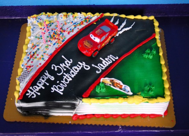 Jadon's "Cars" bday cake