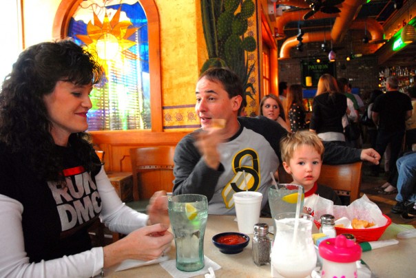 Jay, Donette, and Jadon at La Parrilla in McDonough