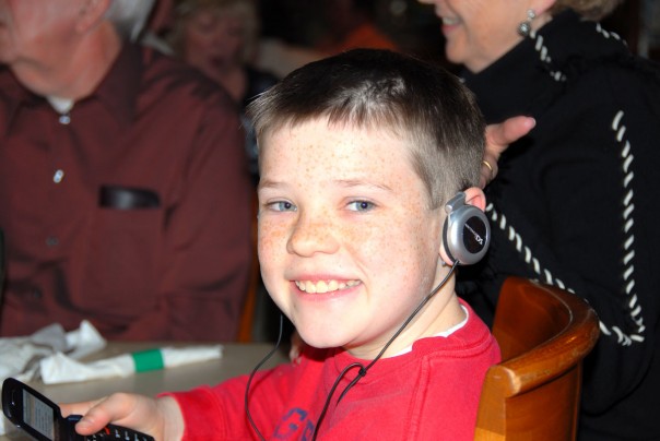 Jake with his gadgets