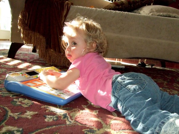 writing her letters (well, pretending to)