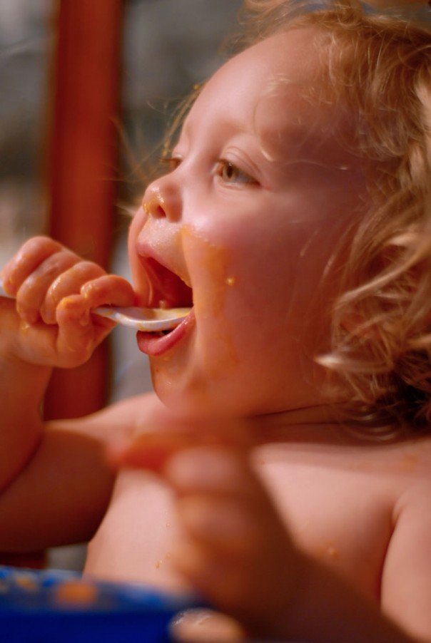 it's usually safer to remove her clothes before dinner time