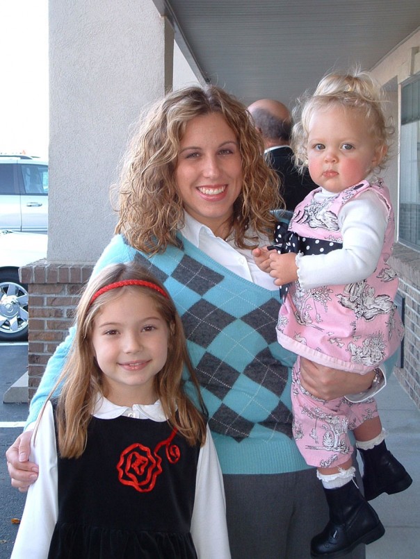 With Beverly and Madeline before Aunt Betty's funeral