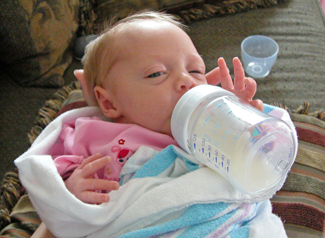 holding bottle