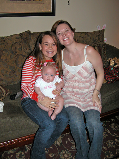 Lisa, EK, and Alison on couch